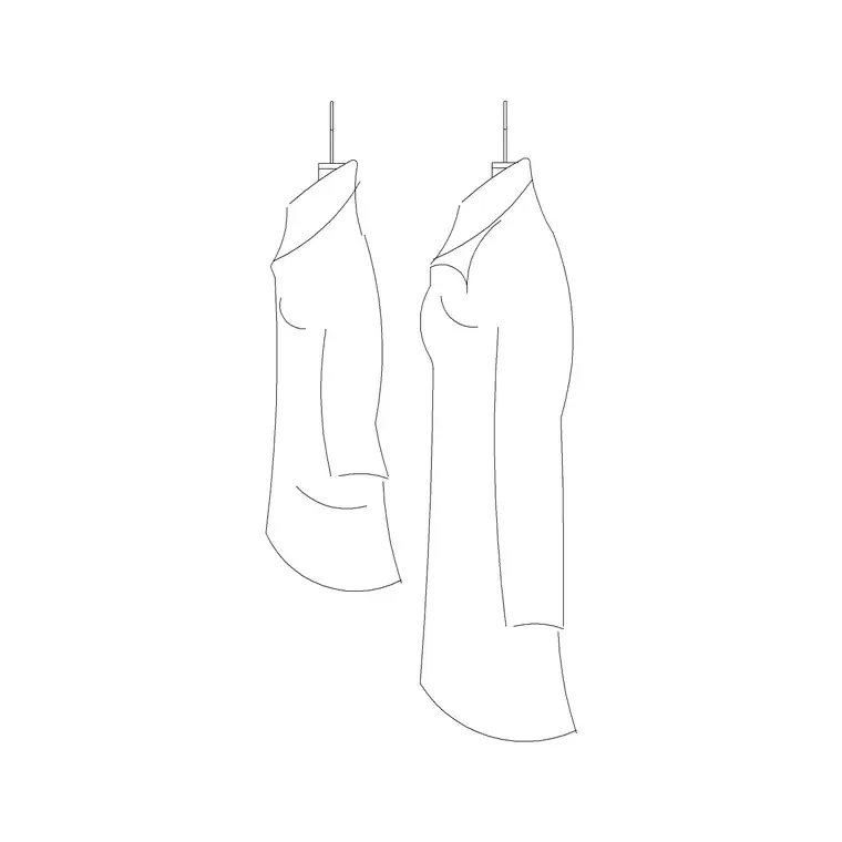 Formal Suit DWG CAD block thumbnail — accessories drawing