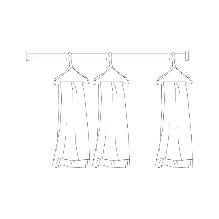 Formal Trouser Hanged DWG CAD block thumbnail — accessories drawing