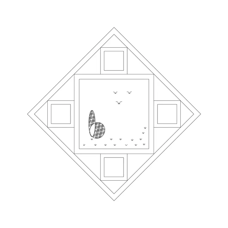 Frame 2 CAD block DWG — plan and elevation view