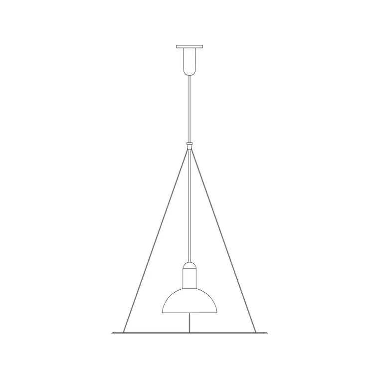 Frisbi El Front DWG CAD block thumbnail — lighting drawing