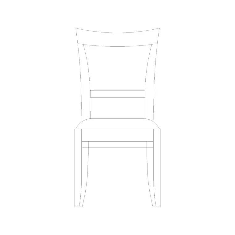 Fron Elevation Chair (16) DWG CAD block thumbnail — furniture drawing