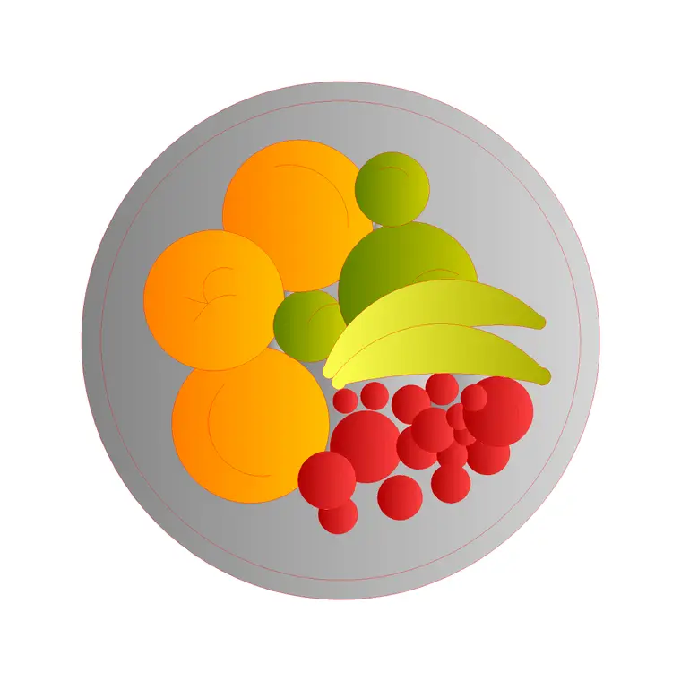 Fruit Plate DWG CAD block thumbnail — other cad blocks drawing