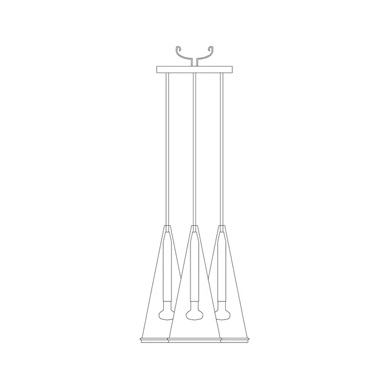 Fucsia 12 El Front DWG CAD block thumbnail — lighting drawing