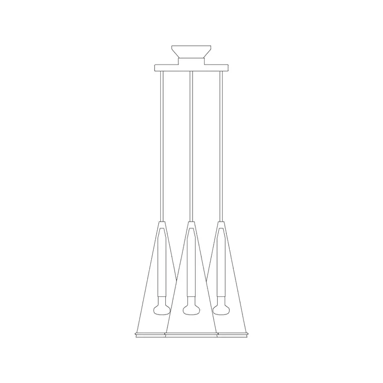 Fucsia 3 El Front DWG CAD block thumbnail — lighting drawing