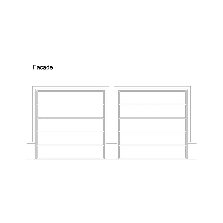 Garage Door Ele With Long Panel DWG CAD block thumbnail — doors drawing