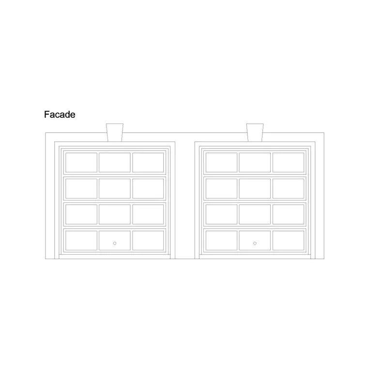 Garage Door Ele With Sqaure Panel DWG CAD block thumbnail — doors drawing
