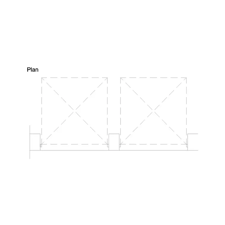 Garage Door Plan With Sqaure Panel 2 DWG CAD block thumbnail — doors drawing