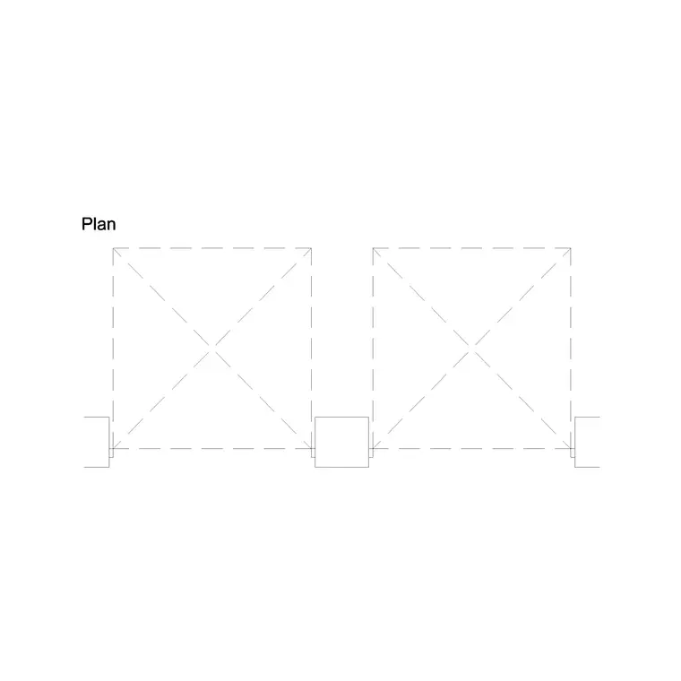 Garage Door Plan With Sqaure Panel DWG CAD block thumbnail — doors drawing