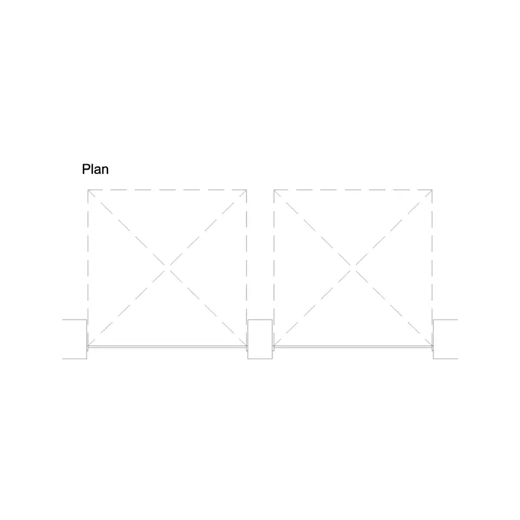 Garage Door Plan DWG CAD block thumbnail — doors drawing
