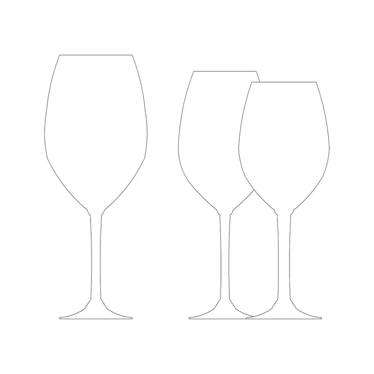 Glass Collection DWG CAD block thumbnail — accessories drawing