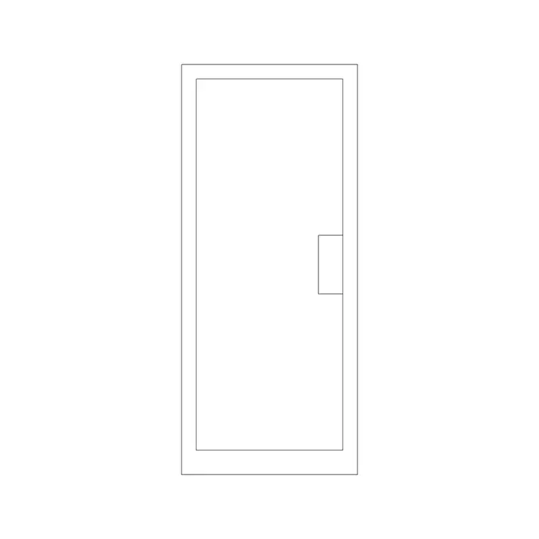 Glass Door DWG CAD block thumbnail — doors drawing