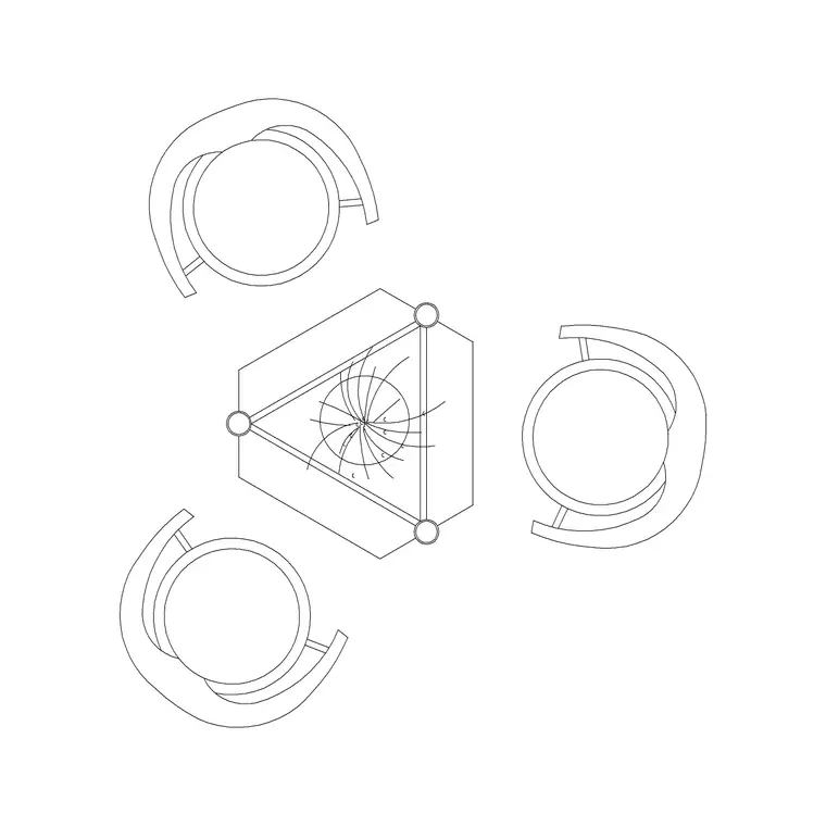Glass Round Dining Table DWG CAD block thumbnail — furniture drawing
