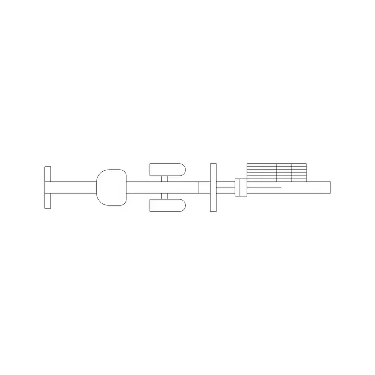 Gym Equip 13 DWG CAD block thumbnail — fitness & sports drawing