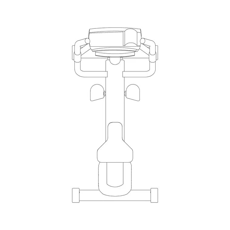 Gym Equip 15 DWG CAD block thumbnail — fitness & sports drawing