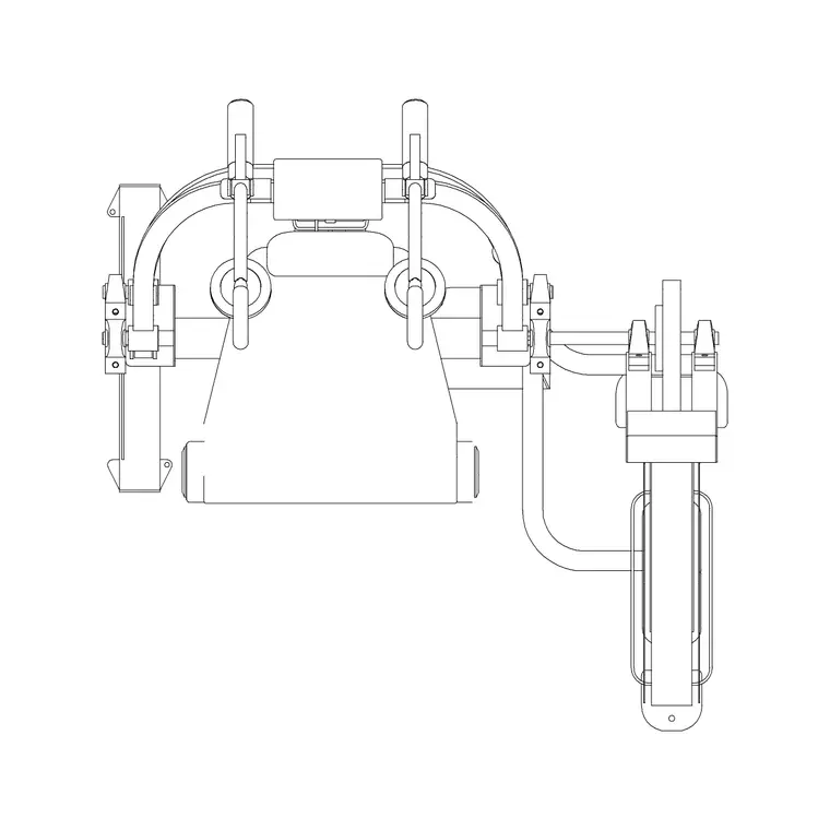 Gym Equip 2 DWG CAD block thumbnail — fitness & sports drawing
