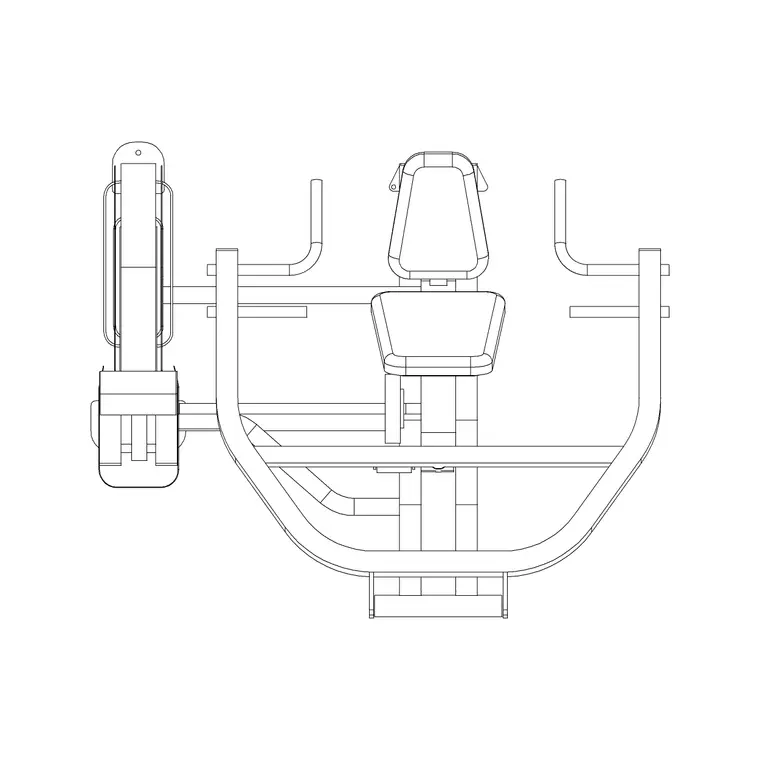 Gym Equip 5 DWG CAD block thumbnail — fitness & sports drawing