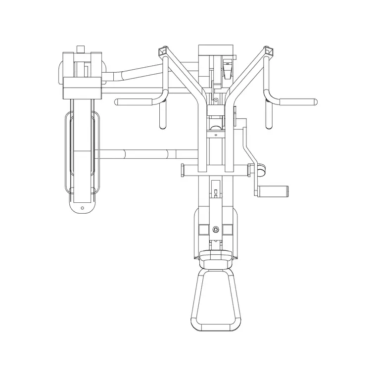 Gym Equip 7 DWG CAD block thumbnail — fitness & sports drawing