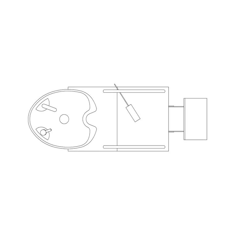Hair Washing Station 1 DWG CAD block thumbnail — furniture drawing