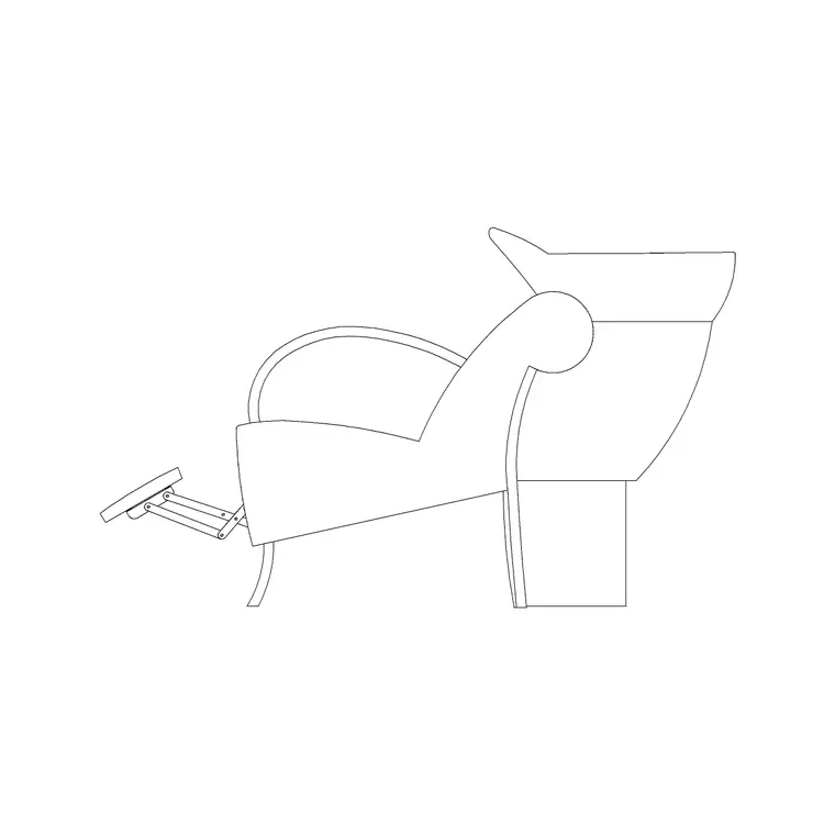 Hair Washing Station Ele DWG CAD block thumbnail — furniture drawing