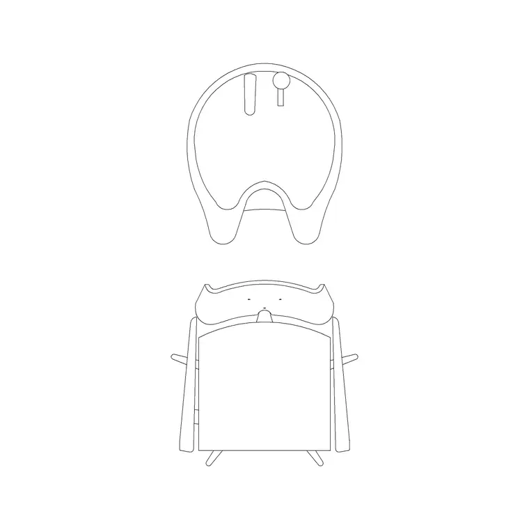 Hair Washing Station DWG CAD block thumbnail — furniture drawing