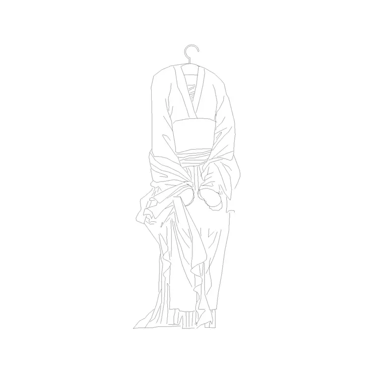 Hanged Clothes (13) DWG CAD block thumbnail — accessories drawing