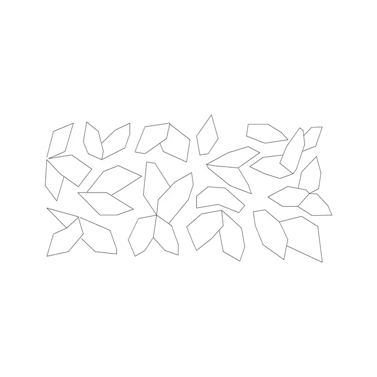 Hedge 002 DWG CAD block thumbnail — trees & plants drawing