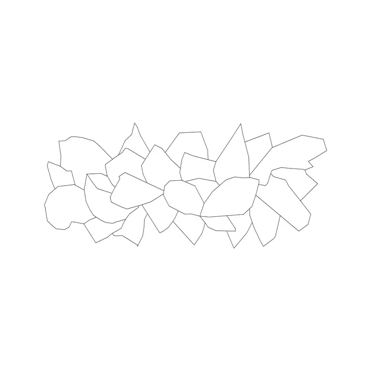 Hedge 003 DWG CAD block thumbnail — trees & plants drawing