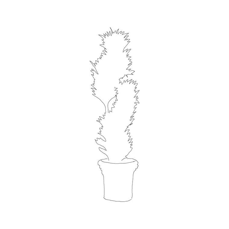 High Plant 001 DWG CAD block thumbnail — trees & plants drawing
