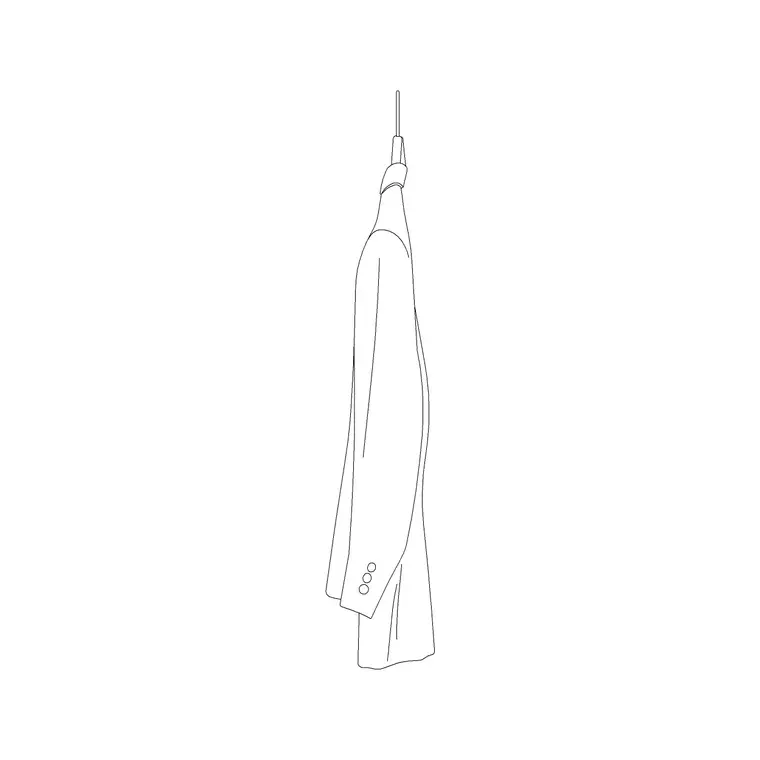 Hnaged Cloth Elevation DWG CAD block thumbnail — accessories drawing