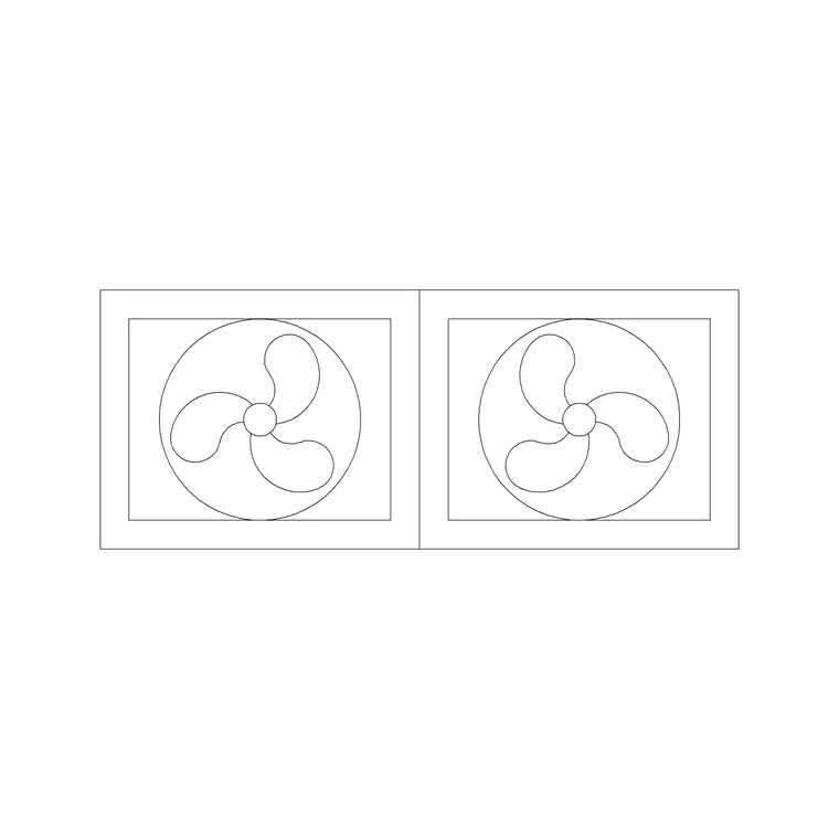 Hood Fan 1 DWG CAD block thumbnail — kitchen drawing