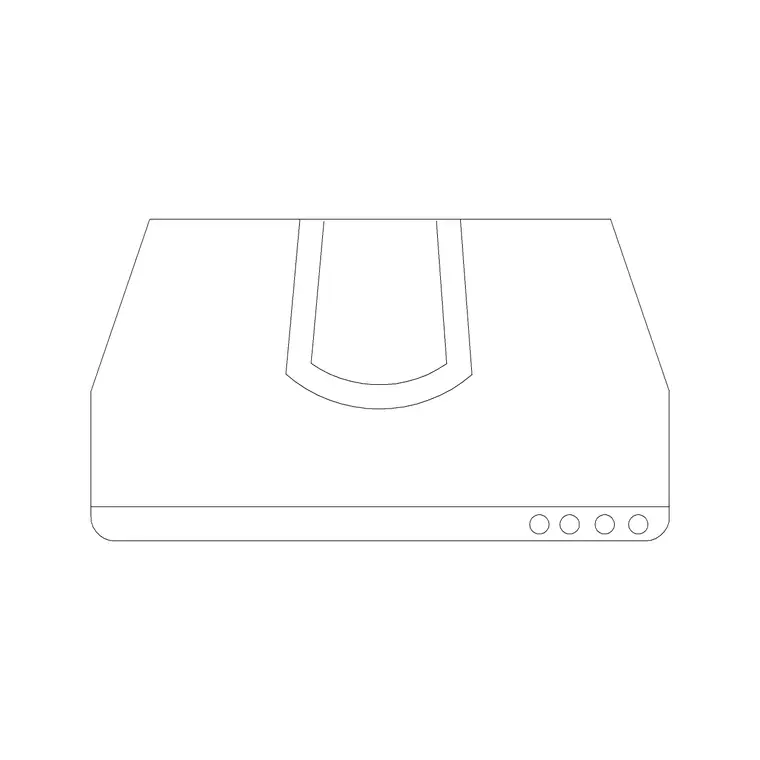 Hood Plan 5 DWG CAD block thumbnail — kitchen drawing