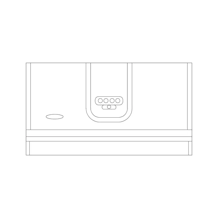 Hood Under Cabinet 10 DWG CAD block thumbnail — kitchen drawing