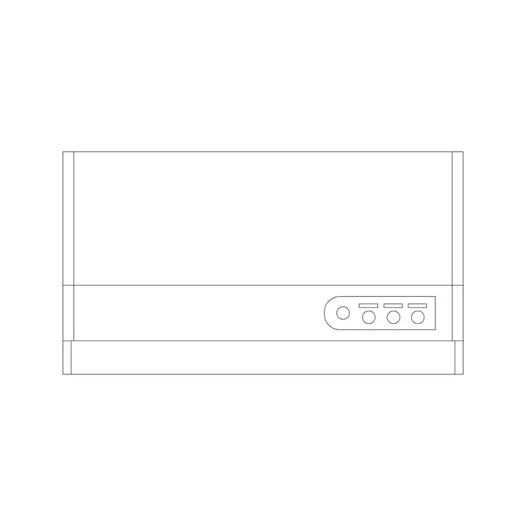 Hood Under Cabinet 9 DWG CAD block thumbnail — kitchen drawing