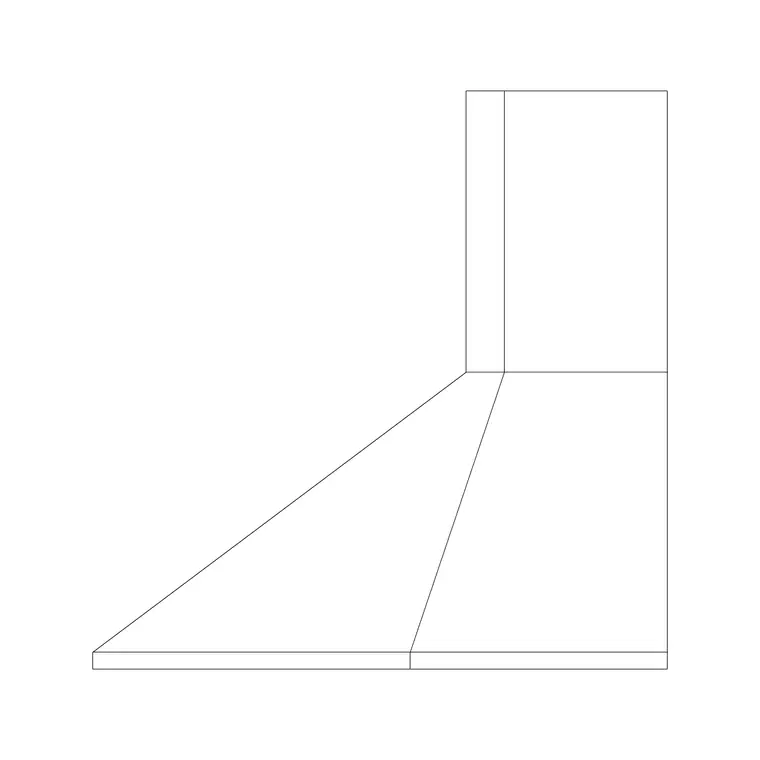 Hood Wall Mounted 10 DWG CAD block thumbnail — kitchen drawing