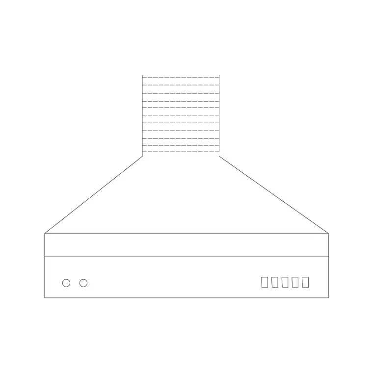 Hood Wall Mounted 13 DWG CAD block thumbnail — kitchen drawing