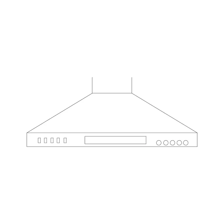 Hood Wall Mounted 14 DWG CAD block thumbnail — kitchen drawing