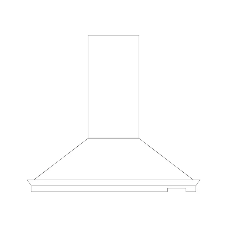Hood Wall Mounted 17 DWG CAD block thumbnail — kitchen drawing