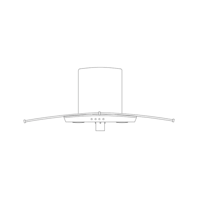 Hood Wall Mounted 3 DWG CAD block thumbnail — kitchen drawing
