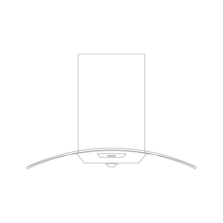 Hood Wall Mounted 4 DWG CAD block thumbnail — kitchen drawing