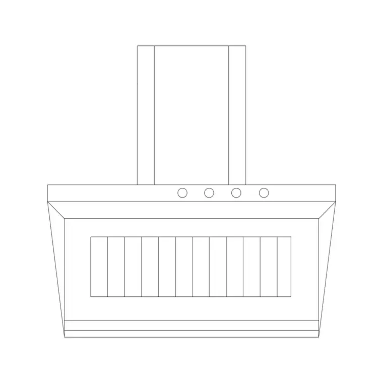 Hood Wall Mounted 5 DWG CAD block thumbnail — kitchen drawing