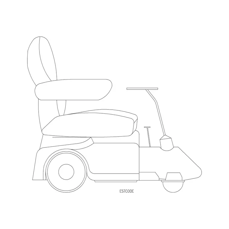 Human Figure Disable (13) DWG CAD block thumbnail — people drawing