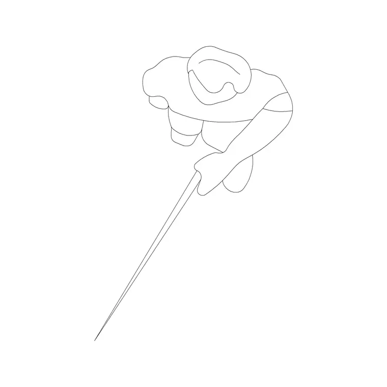 Human Figure Disable (6) DWG CAD block thumbnail — people drawing