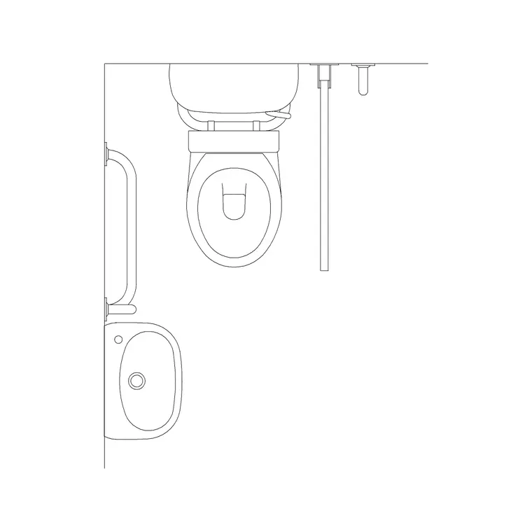 Human Figure Disable (7) DWG CAD block thumbnail — people drawing