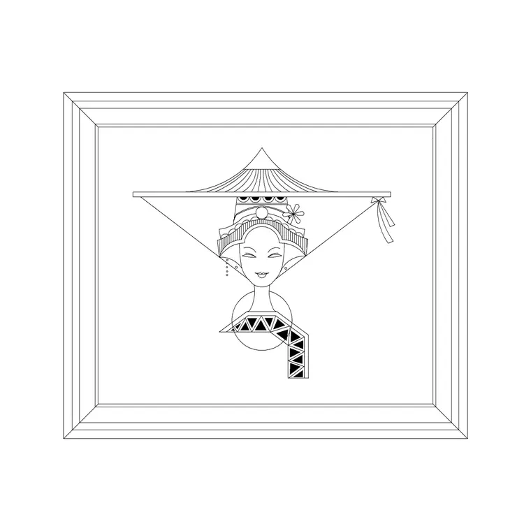Human Figure Frame DWG CAD block thumbnail — accessories drawing