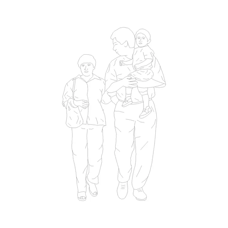 Human Figure Man Ele (1) DWG CAD block thumbnail — people drawing