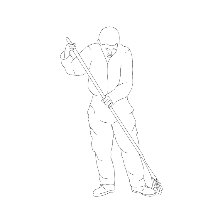 Human Figure Man Ele (22) DWG CAD block thumbnail — people drawing