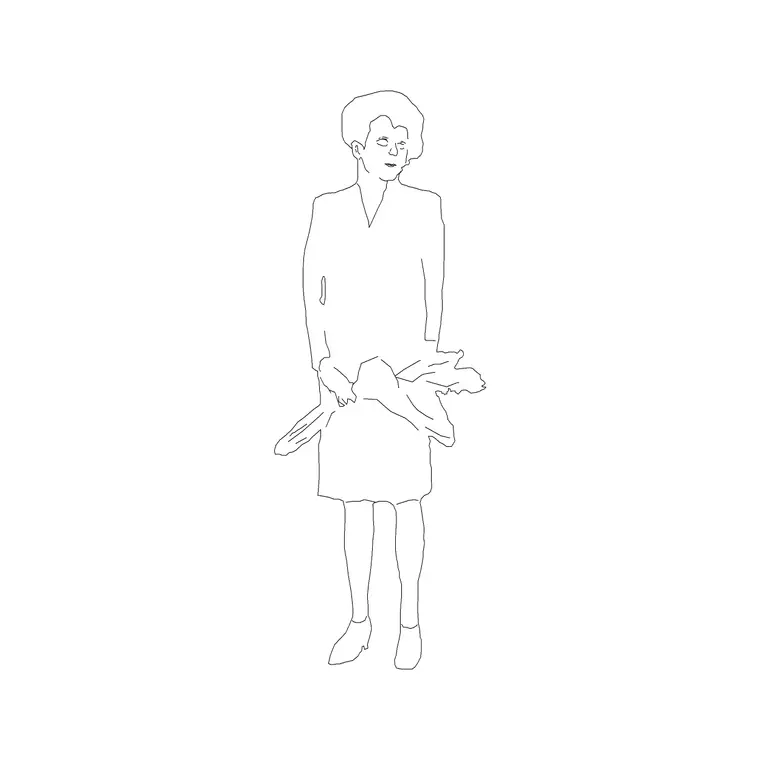 Human Figure Man Ele (33) DWG CAD block thumbnail — people drawing