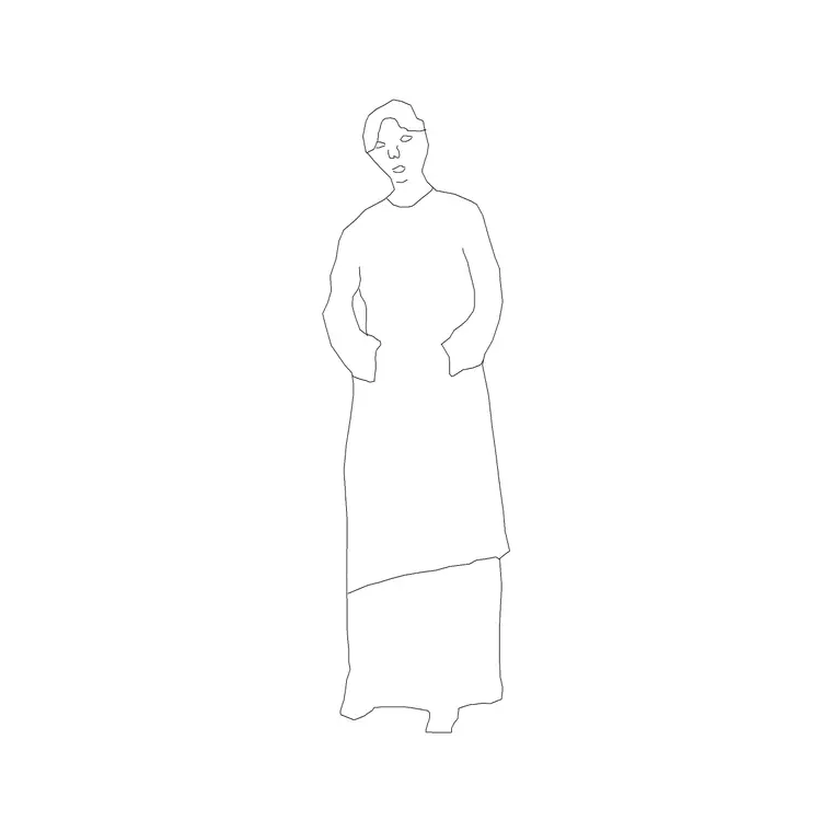 Human Figure Man Ele (37) DWG CAD block thumbnail — people drawing