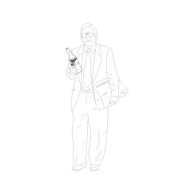 Human Figure Man Ele (7) DWG CAD block thumbnail — people drawing