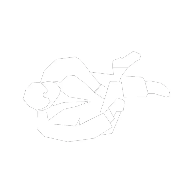 Human Figure Plan 5 DWG CAD block thumbnail — people drawing